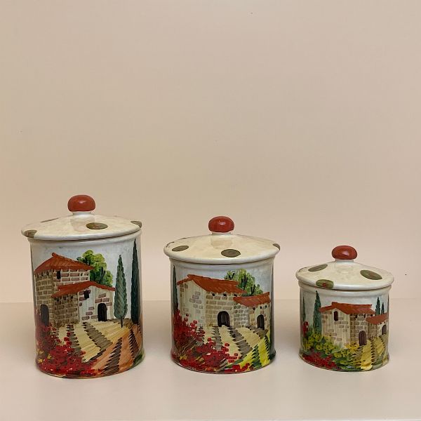 PA201 ABC3 - Set of 3 canisters. Sizes: cm.12-16-20h